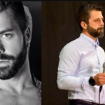 El modelo colombiano Daniel Montoya extiende sus alas de ángel para celebrar el Orgullo